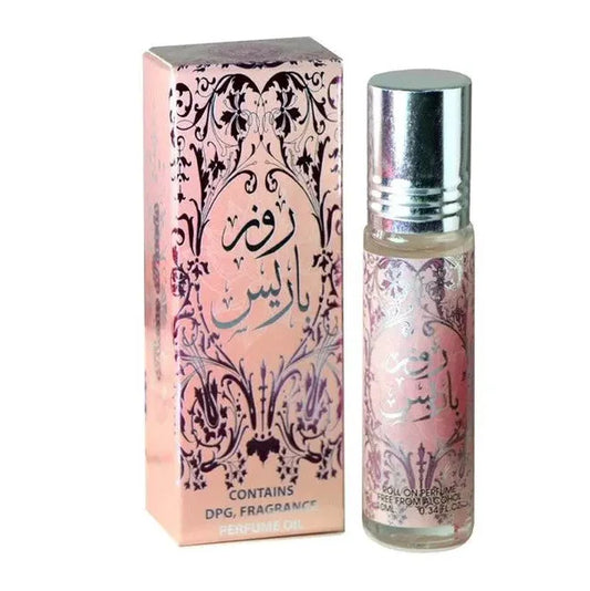 Ard Al Zaafaran Rose Paris Roll-On Perfume Oil 10ml x 12 Pack | Fresh Rose Floral Long Lasting Arabic Attar Unisex Non-Alcohol Fragrance Travel Size Set