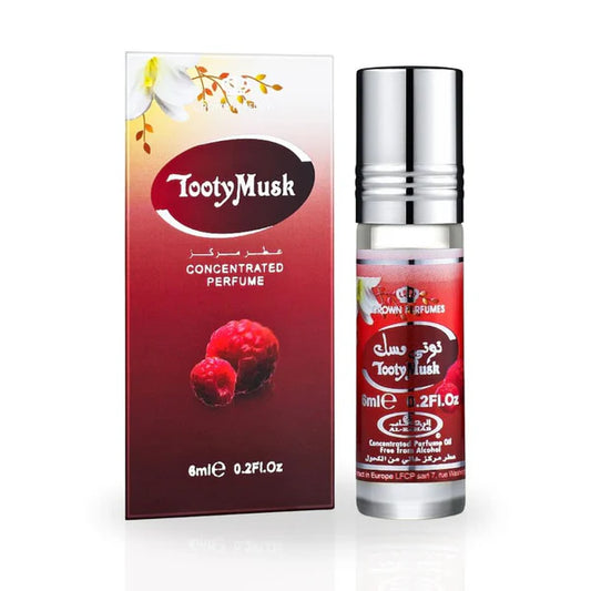 Al Rehab Tooty Musk Perfume Oil 6ml x 6 Pack | Fruity Sweet Musky Long Lasting Roll-On Attar Unisex Arabic Non-Alcohol Fragrance Travel Size