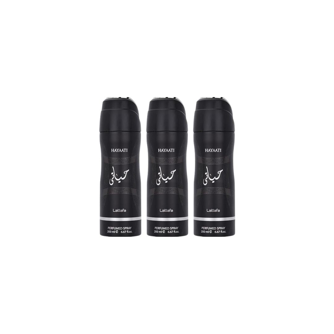 Hayaati Body Spray 3 Pack Bundle – 200 ml Each | Lattafa