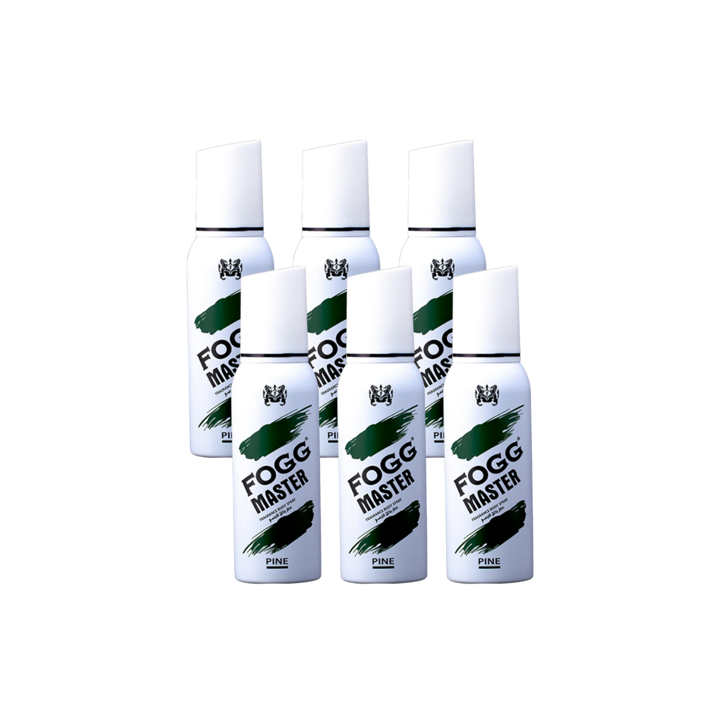 Fog Master Pine Body Spray 6PC Set | Long Lasting Fresh Pine Woody Men’s Fragrance Deodorant Spray Bundle Pack | Daily Use Fresh Mist (6 Pieces)