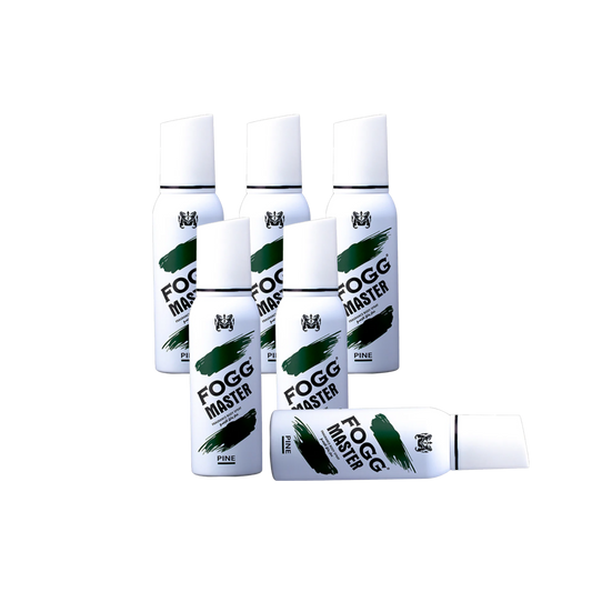 Fog Master Pine Body Spray 6PC Set | Long Lasting Fresh Pine Woody Men’s Fragrance Deodorant Spray Bundle Pack | Daily Use Fresh Mist (6 Pieces)