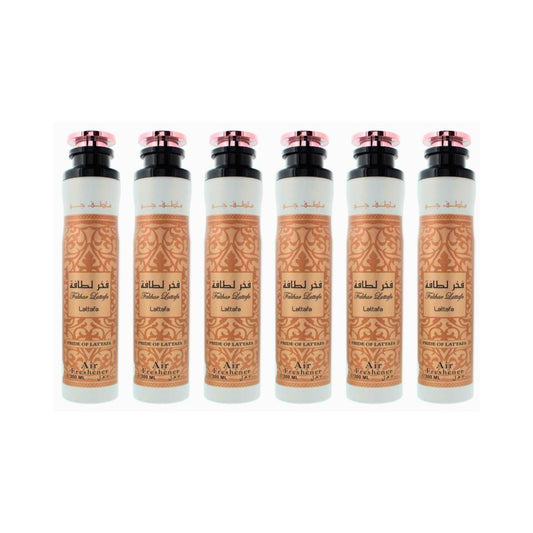 Fakhar Lattafa Air Freshener 6 Pack Bundle – Home & Car Fragrance Spray | 10.1 oz / 300 ml Each | Lattafa