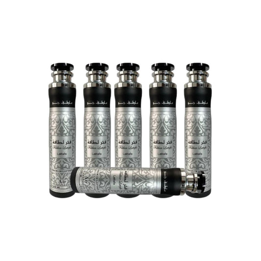 Fakhar Lattafa Air Freshener 6 Pack Bundle – Home & Car Fragrance Spray | 10.1 oz / 300 ml Each | Lattafa