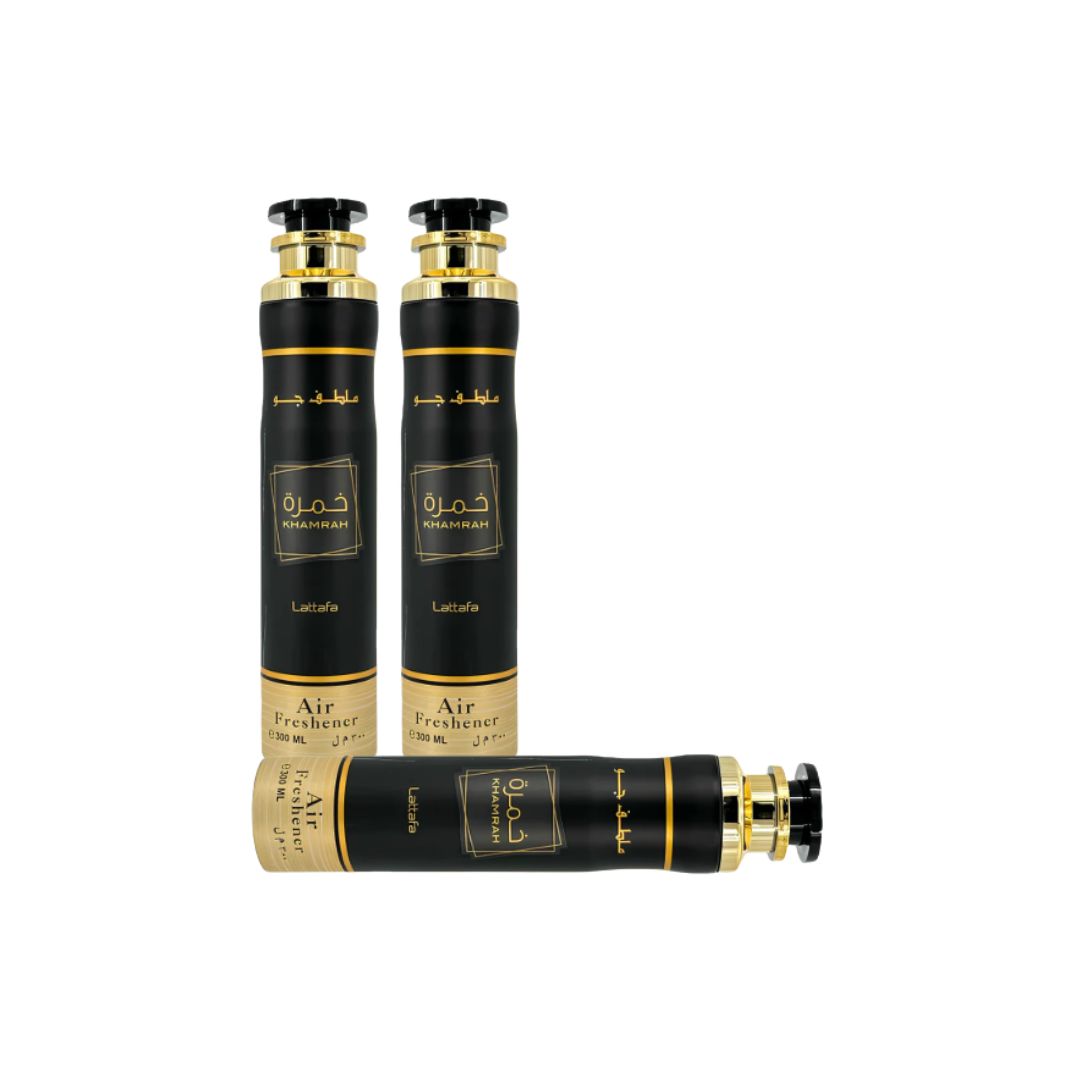 Khamrah Air Freshener 3 Pack Bundle – Home & Car Fragrance Spray | 10.1 oz / 300 ml Each | Lattafa