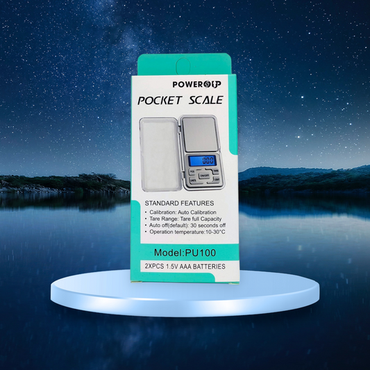 PowerUp Pocket Digital Scale 100gm Capacity, Comes With The 2pcs 1.5V AAA batteries
