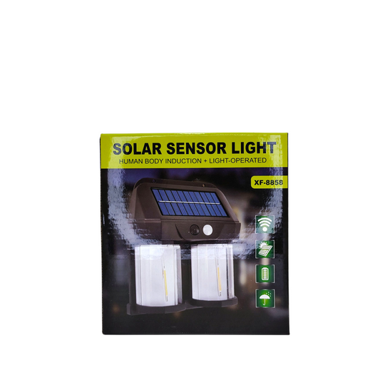 Solar Sensor Light – 2 LED Bulbs with Human Body Induction & Light-Sensitive Operation