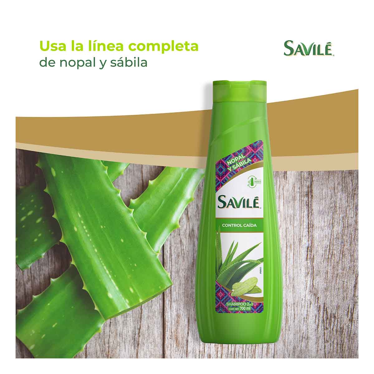Savile Control Caída (Nopel) Hair Fall Control Shampoo with Prickly Pear Pads & Aloe Vera 25.36 fl. oz