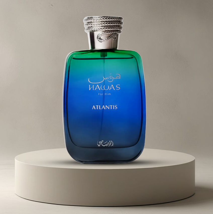 Rasasi Hawas Atlantis Eau de Parfum – For Him | 100 ml / 3.4 fl oz Product Description