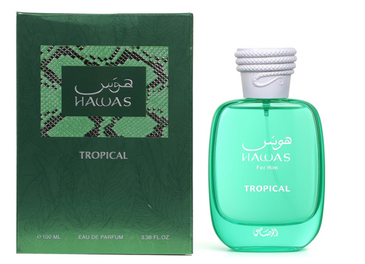 Rasasi Hawas Tropical Eau de Parfum Spray – For Men | 3.4 fl oz / 100 ml