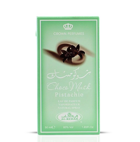 Al Rehab Choco Musk Pistachio Eau de Parfum Spray – Unisex | 50 ml / 1.65 fl oz