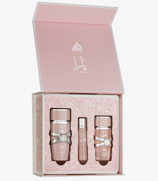 Lattafa Yara 3pcs Gift Set – Women | 100 ml / 3.4 fl oz + Extras