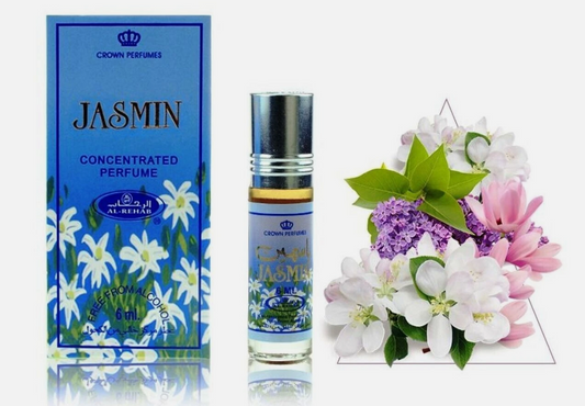 Al-Rehab Pack of 2 – Jasmin 6 ml + Love Apple 6 ml | Unisex Perfume Oils