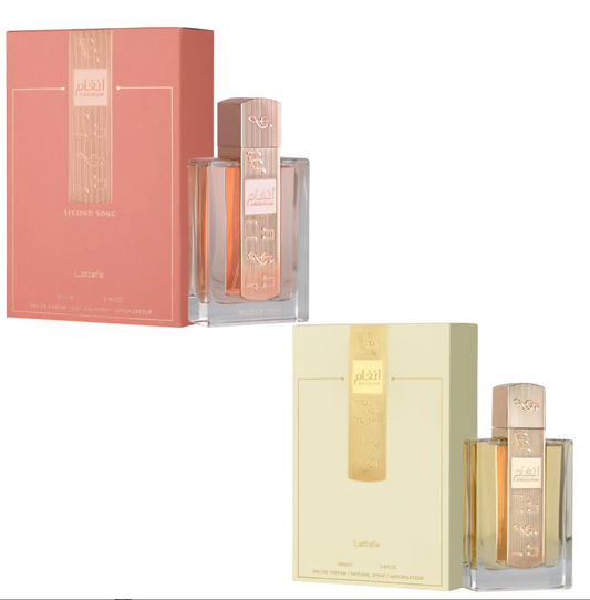 Lattafa Angham Second Song + Lattafa Angham OG Bundle – Women | 100 ml EDP + 100 ml EDP
