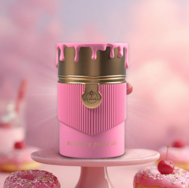 Paris Corner Strawberry Pound Cake Eau de Parfum Unisex 3.4 oz / 100ml – Decadent Gourmand Fragrance with Lemon, Strawberry, Musk & Vanilla Milk