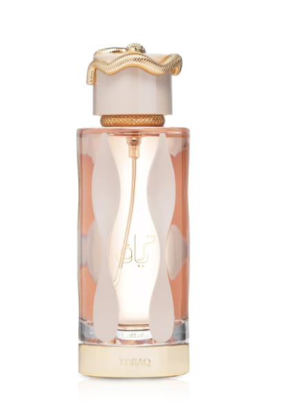Lattafa Teriaq Eau de Parfum for Unisex 3.4 fl oz 100ml Long Lasting Sweet Spicy Amber Perfume Spray Luxury Arabian Fragrance Bold Warm Scent Gift