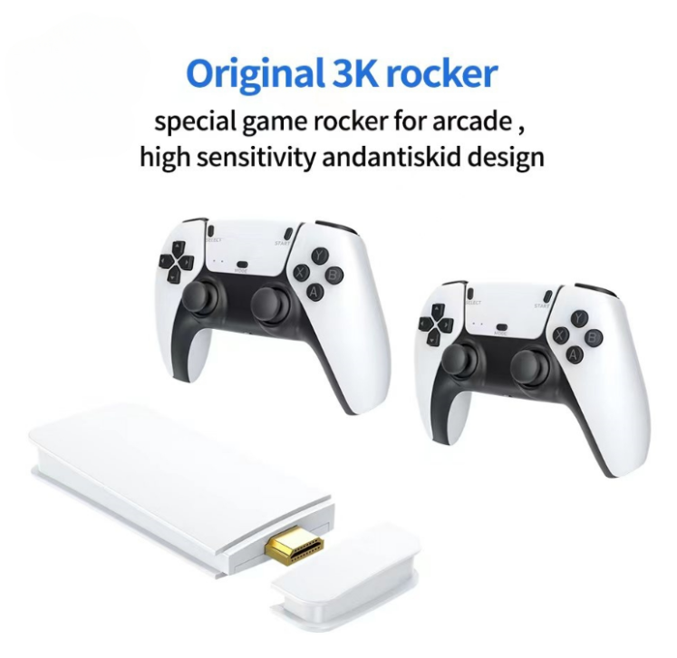 M15 4K Game Stick Console – 20,000+ Games, 20+ Simulators, Wireless Controllers, HD Output Retro Video Game System