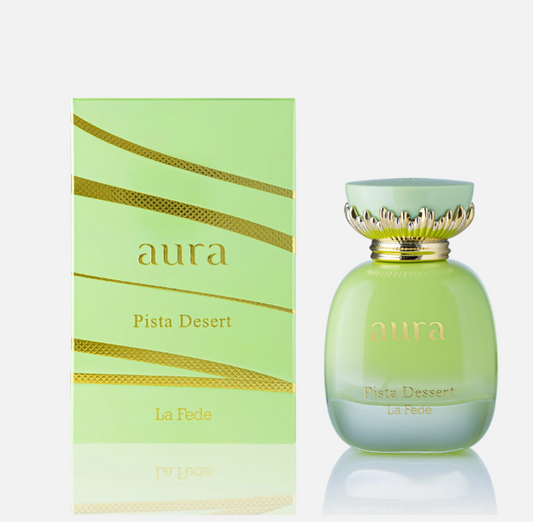La Fede Aura Pista Dessert Eau de Parfum Spray 3.4 FL OZ (100ml) Luxury Pistachio Dessert Gourmand Sweet Vanilla Creamy Long Lasting Unisex Arabic Perfume