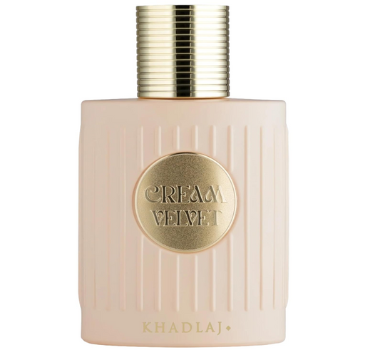 Khadlaj Cream Velvet Extrait De Parfum Spray Unisex 3.4 FL OZ (100ml) Sweet Creamy Gourmand Vanilla Caramel Amber Long Lasting Luxury Arabic Perfume