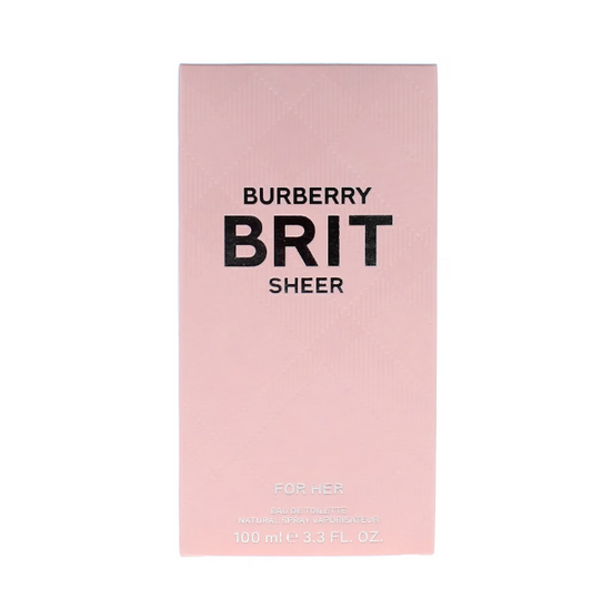 Burberry Brit Sheer Eau de Toilette 100ml | Fresh Fruity Floral Long Lasting Designer Perfume for Women | Light Romantic Daily Wear Fragrance Spray