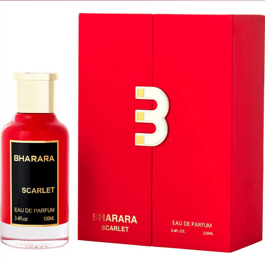 Bharara Scarlet Eau de Parfum 100ml | Citrus Floral Woody Long Lasting Luxury Fragrance for Women | Elegant Modern Perfume Spray