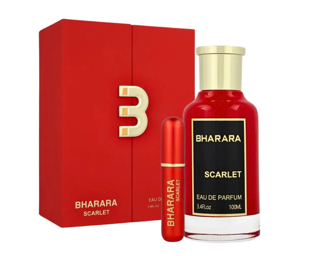 Bharara Scarlet Eau de Parfum 100ml | Citrus Floral Woody Long Lasting Luxury Fragrance for Women | Elegant Modern Perfume Spray
