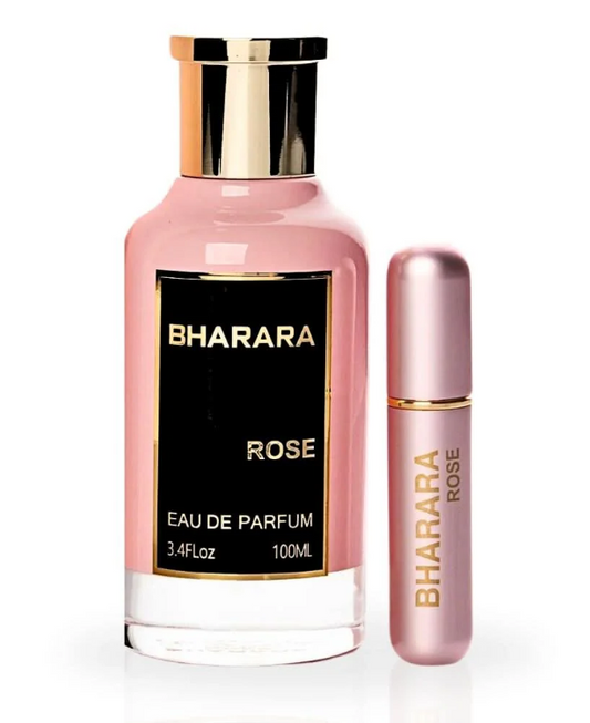 Bharara Rose Eau de Parfum 100ml | Floral Fruity Amber Long Lasting Luxury Fragrance for Women | Elegant Romantic Perfume Spray