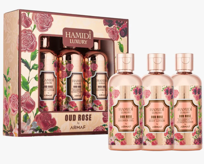 Hamidi Luxury Oud Rose by Armaf | Concentrated Perfume Oil / Eau de Parfum | Sweet Rose Oud Musky Long Lasting Unisex Arabic Fragrance