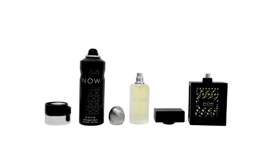 Lattafa Rave Now 3 Piece Gift Set for Men | Eau de Parfum + Deodorant + Travel Spray | Fresh Fruity Woody Long Lasting Fragrance Set