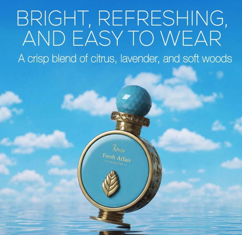 Fresh Affairs by Ahuja Extrait de Parfum 3.4 oz | Fresh Aromatic Unisex Fragrance | Long Lasting Elegant Perfume Spray
