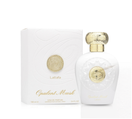 Lattafa Opulent Musk Eau de Parfum 100ml (3.4 oz) | Soft White Musk Floral Unisex Fragrance | Long Lasting Luxury Perfume Spray