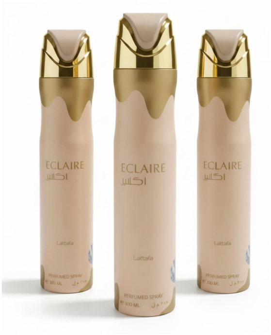Lattafa Éclaire Perfume Spray 3 Piece Gift Set | Eau de Parfum, Hair Mist & Perfumed Body Spray | Luxury Women's Fragrance Collection