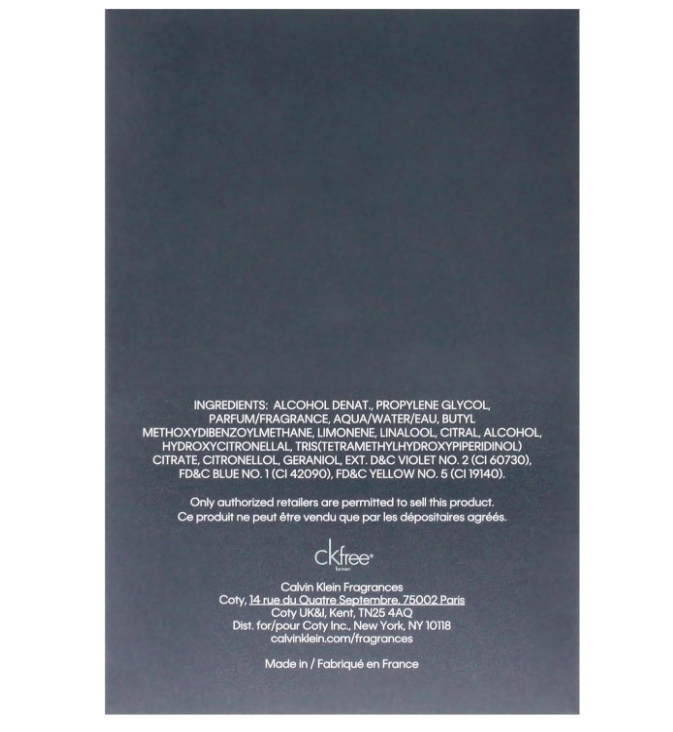 Calvin Klein CK Free Eau de Toilette for Men 3.4 oz / 100ml – Fresh Aromatic Woody Fragrance Spray