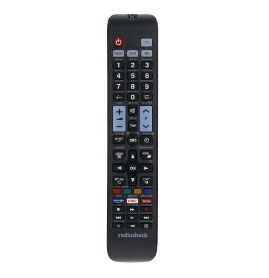 Toptech Universal 4-in-1 TV Remote Control, Smart Replacement Remote for TV, DVD, Cable & Streaming Devices, Easy Setup Universal IR Remote for Multiple Brands Home Entertainment Systems