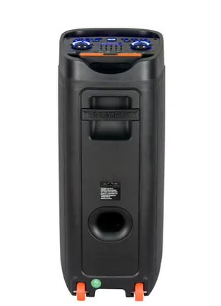 KOLAV Dual 6.5" Woofer Trolley Party Speaker with Dual Wireless Microphones & Remote
