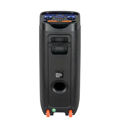 KOLAV Dual 6.5" Woofer Trolley Party Speaker with Dual Wireless Microphones & Remote