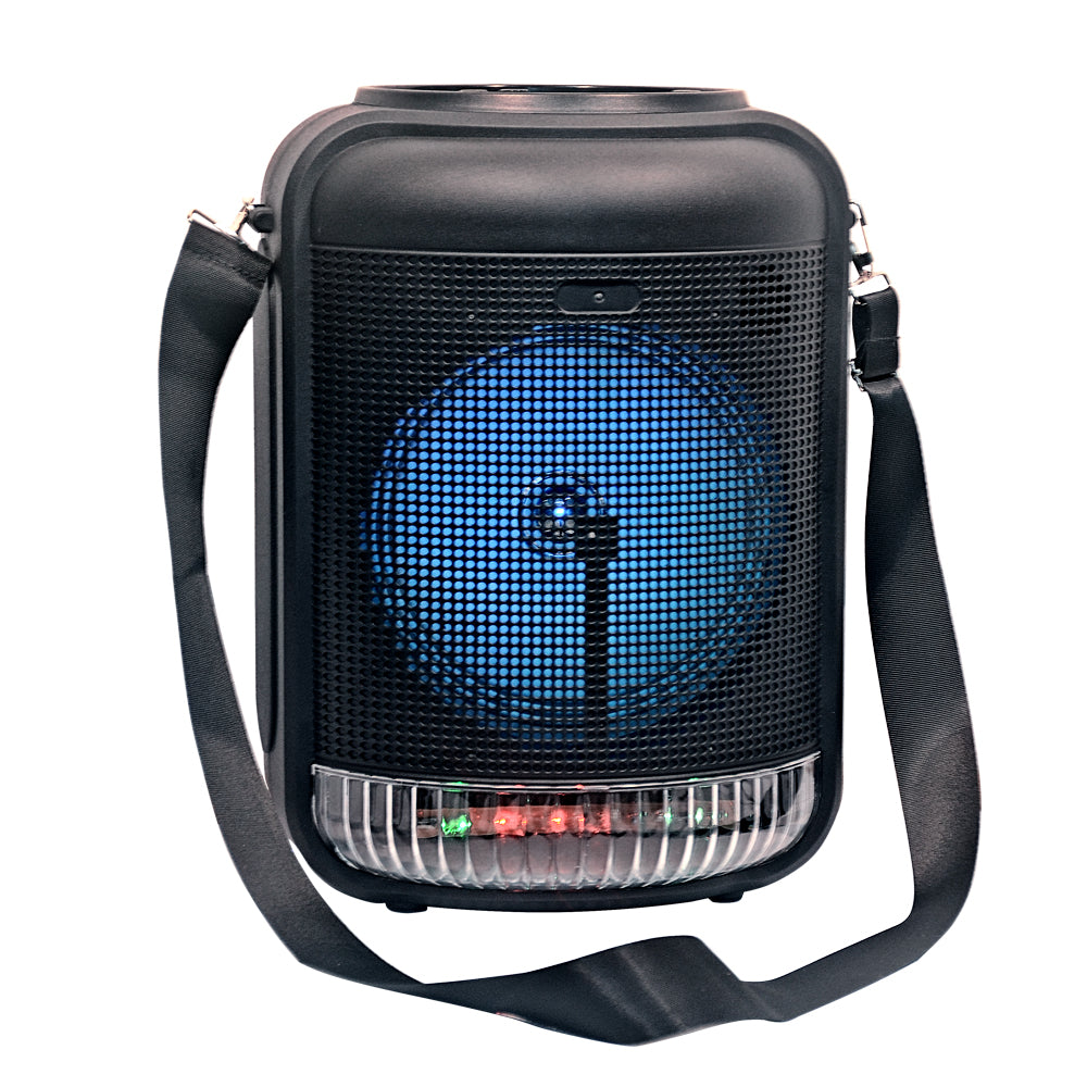 YAT 8" Lightweight Bluetooth Party Speaker with Wired Microphone & Remote
