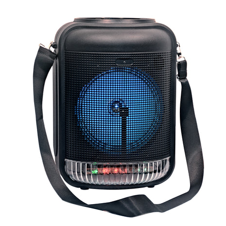 YAT 8" Lightweight Bluetooth Party Speaker with Wired Microphone & Remote
