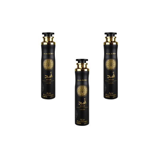 Asad Air Freshener 3 Pack Bundle – Home & Car Fragrance Spray | 10.1 oz / 300 ml Each | Lattafa