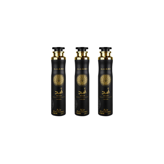 Asad Air Freshener 3 Pack Bundle – Home & Car Fragrance Spray | 10.1 oz / 300 ml Each | Lattafa