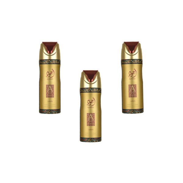 Ajwad Body Spray 3 Pack Bundle – 200 ml Each | Lattafa
