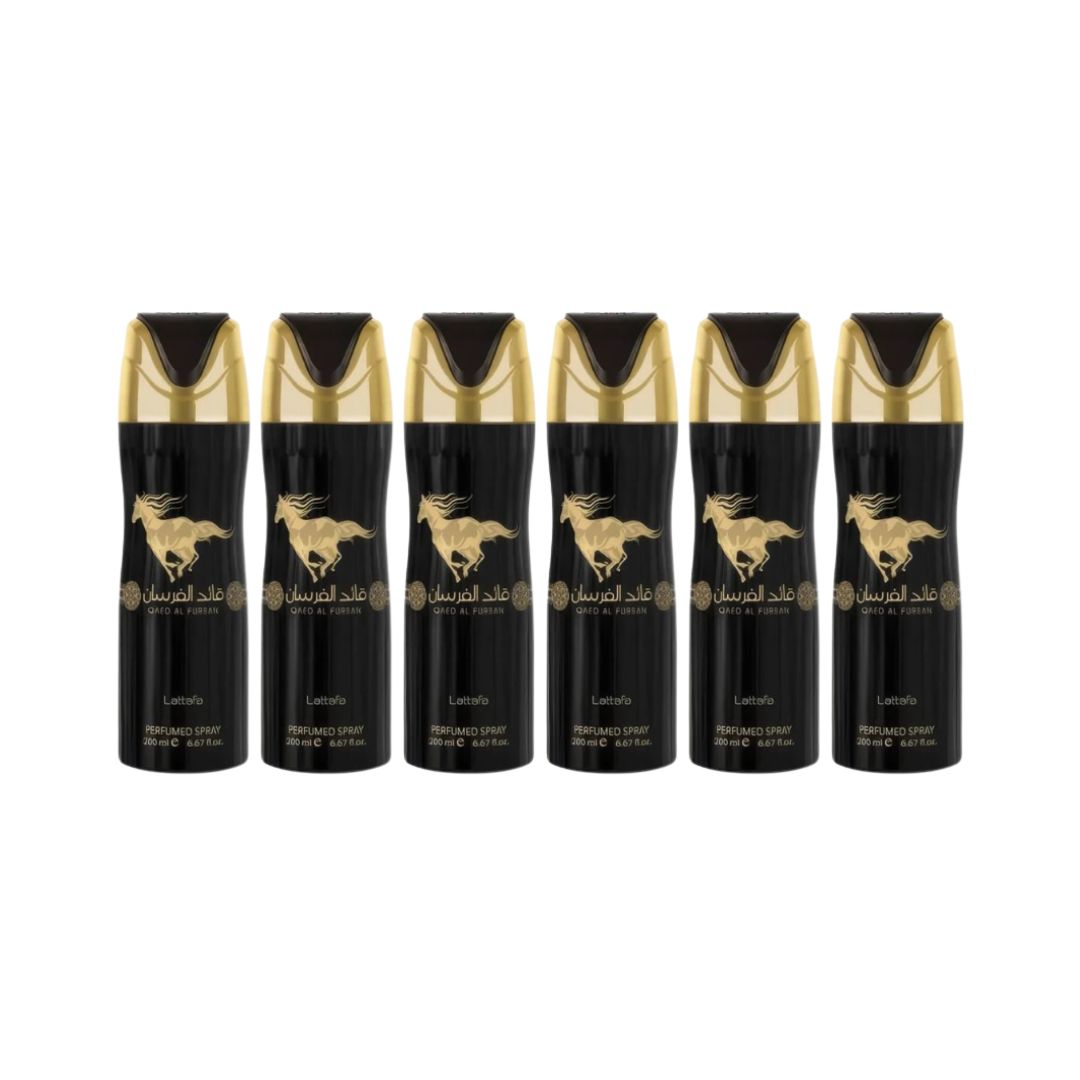 Qaed Al Fursan Body Deodorant 6 Pack Bundle – 200 ml Each | Lattafa