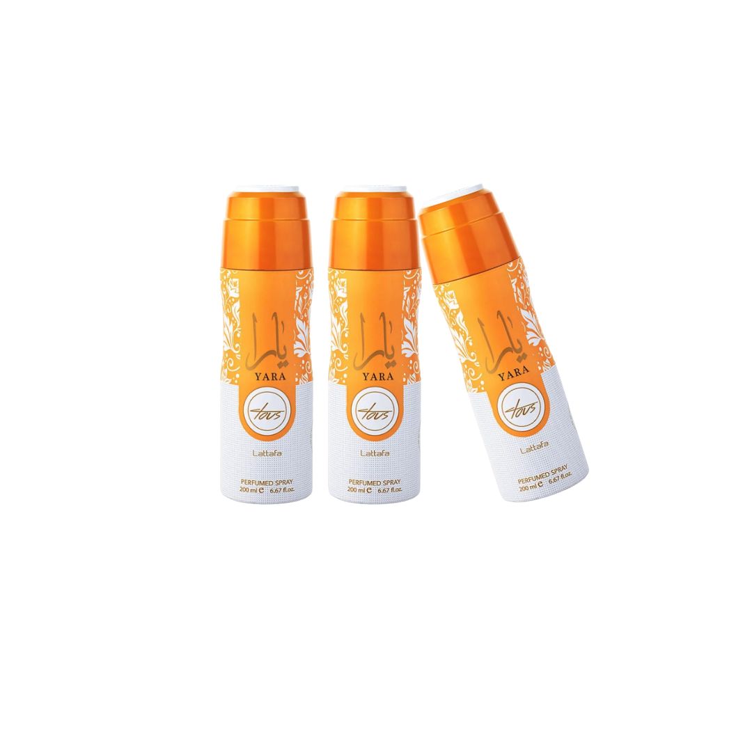 Yara Tous Body Spray 3 Pack Bundle – 200 ml Each | Lattafa