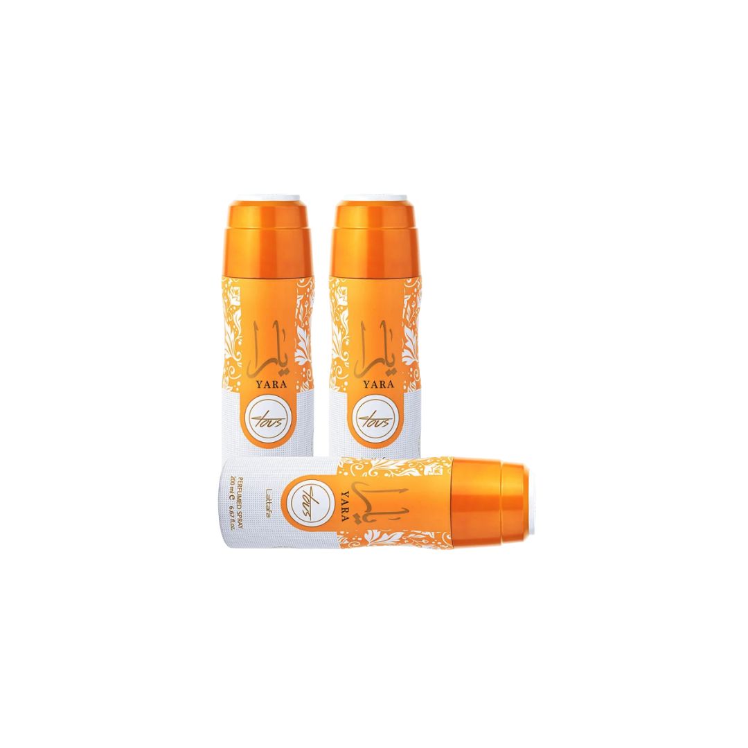 Yara Tous Body Spray 3 Pack Bundle – 200 ml Each | Lattafa