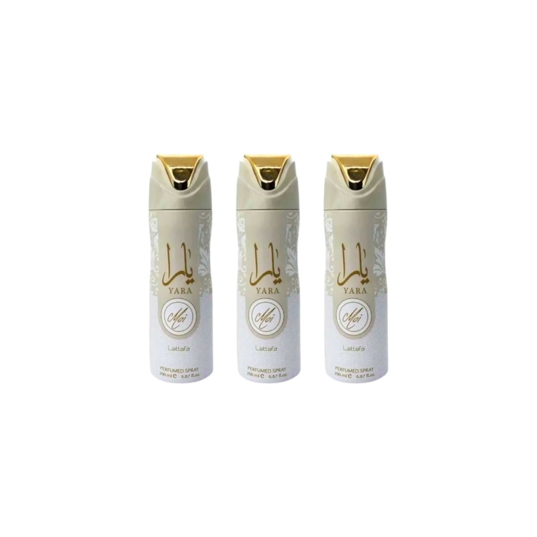 Yara Moi Body Spray 3 Pack Bundle – 200 ml Each | Lattafa