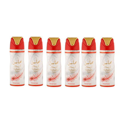 Mahasin Crystal Body Spray 6 Pack Bundle – 200 ml Each | Lattafa
