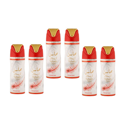 Mahasin Crystal Body Spray 6 Pack Bundle – 200 ml Each | Lattafa