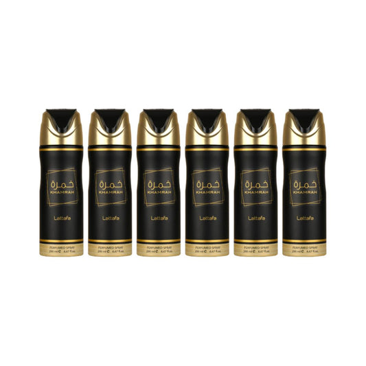 Khamrah Body Spray 6 Pack Bundle – 200 ml Each | Lattafa