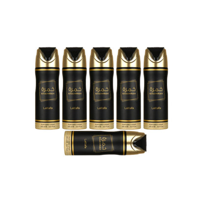 Khamrah Body Spray 6 Pack Bundle – 200 ml Each | Lattafa