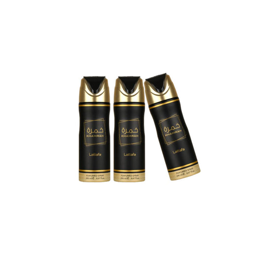 Khamrah Body Spray 3 Pack Bundle – 200 ml Each | Lattafa