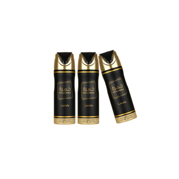 Khamrah Body Spray 3 Pack Bundle – 200 ml Each | Lattafa